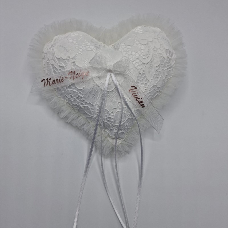 Ludivine - Cuscino portafedi a cuore