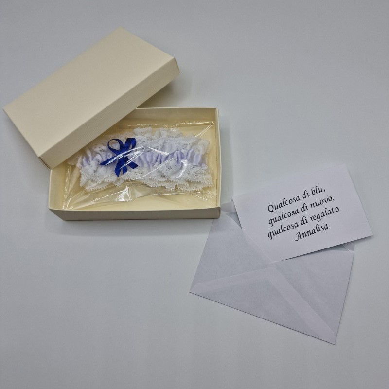 Annalisa - Giarrettiera sposa bianca con fiocco