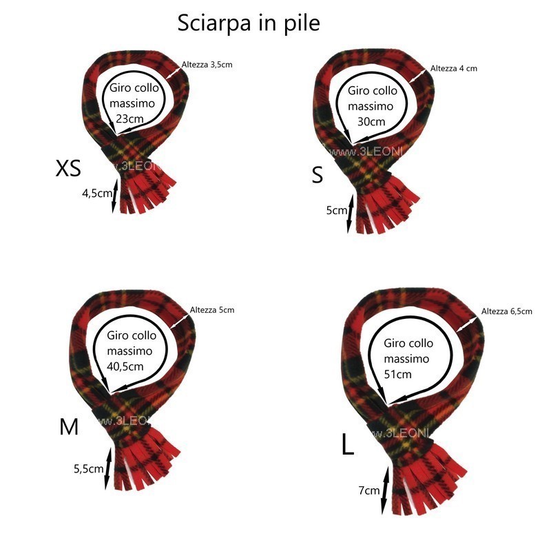 SCIARPA PILE MISURE 800
