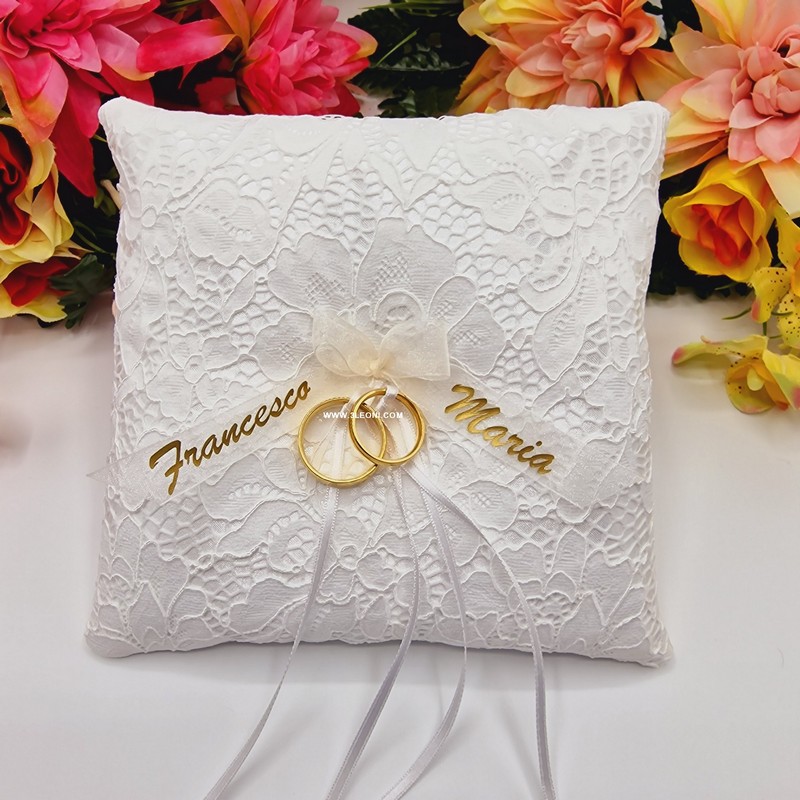 Cuscino Porta Fedi Matrimonio Cuscino Portafedi Tema Musica Con I Nomi Degli Sposi, Porta Fedi Con Note Musicali E Lo Spartito Note Musicali Cuscino Per Fedi 18x18cm Cuscino Fedi